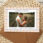 Moderne rustieke Hand getrokken foto Save the Date