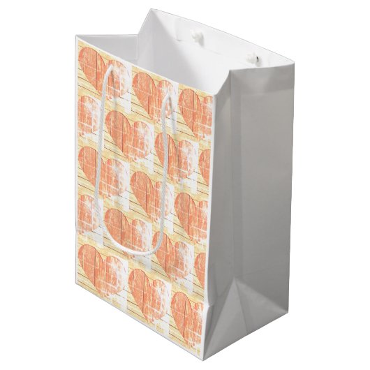 moderne rustieke hart cadeautas (Voorkant Gekanteld)
