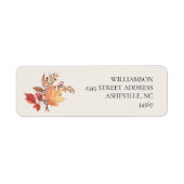 Moderne Rustieke Herfst Boho Bloem Bruiloft Etiket (Voorkant)