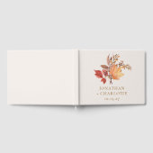 Moderne Rustieke Herfst Boho Bloem Bruiloft Gastenboek (Volledig)