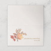 Moderne Rustieke Herfst Boho Bloem Bruiloft Plaatskaartje (Buitenkant ongevouwen)