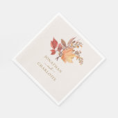 Moderne Rustieke Herfst Boho Bloem Bruiloft Servet (Hoek)