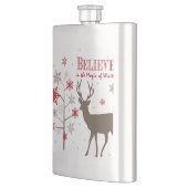 Moderne rustieke herten en sneeuwvlokken flacon (Links)