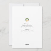 Moderne Rustieke Herten Kerst Krans Niet-Foto Feestdagenkaart (Achterkant)