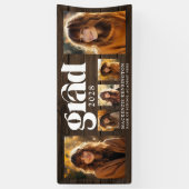 Moderne rustieke houten Afstuderen fotocollage Spandoek (Verticaal)