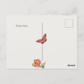 Moderne rustieke houten bloemen Botanische kunst Briefkaart (Achterkant)