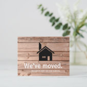 Moderne rustieke houten we hebben de aankondiging  briefkaart (Staand voorkant)