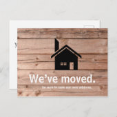 Moderne rustieke houten we hebben de aankondiging  briefkaart (Voorkant / Achterkant)