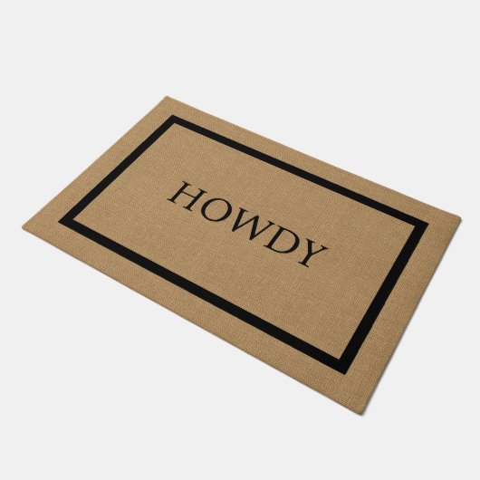 Moderne Rustieke Howdy Deurmat (Schuin)