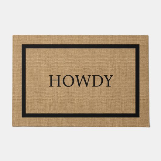 Moderne Rustieke Howdy Deurmat (Voorkant)