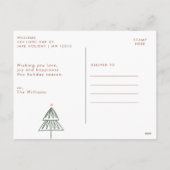 Moderne rustieke Kerstmis Vreugde Botanische krans Feestdagenkaart (Achterkant)