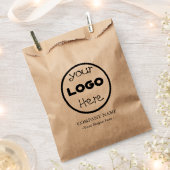 Moderne rustieke Kraft Bedrijf Bedrijf Logo Bedankzakje (Geknipt)