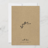 Moderne rustieke kraft foto bruiloft bedankkaart