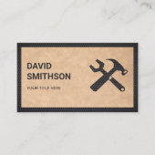 Moderne Rustieke Kraft Handyman Auto Reparatie Mec Visitekaartje (Voorkant)