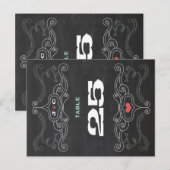 Moderne rustieke krijtbord typografie bruiloft briefkaart (Voorkant / Achterkant)