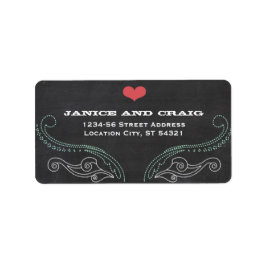 Moderne rustieke krijtbord typografie bruiloft etiket