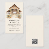 Moderne rustieke Land Schuur Bruiloft Details Informatiekaartje (Voorkant / Achterkant)