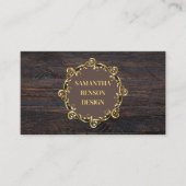 Moderne rustieke landelijke stijl hout interieur o visitekaartje (Voorkant)