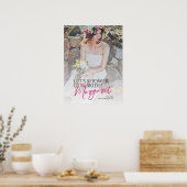 Moderne Rustieke 'Laten we onze bruid overladen' W Poster (Keuken)