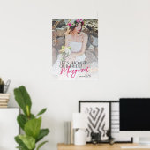 Moderne Rustieke 'Laten we onze bruid overladen' W Poster (Thuiskantoor)