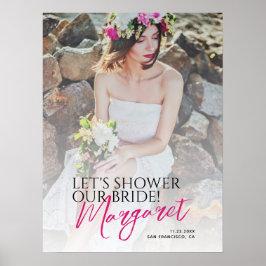 Moderne Rustieke 'Laten we onze bruid overladen' W Poster