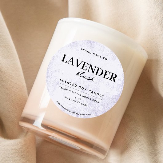 Moderne rustieke lavendel ronde sticker