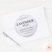 Moderne rustieke lavendel ronde sticker (Envelop)