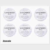 Moderne rustieke lavendel ronde sticker (Vel)