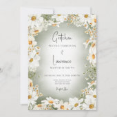 Moderne Rustieke Madeliefjeslijst Groen Kaart (Voorkant)