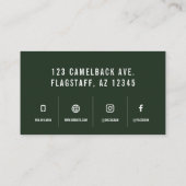 Moderne rustieke mannelijke berg outdoor goederen visitekaartje (Achterkant)