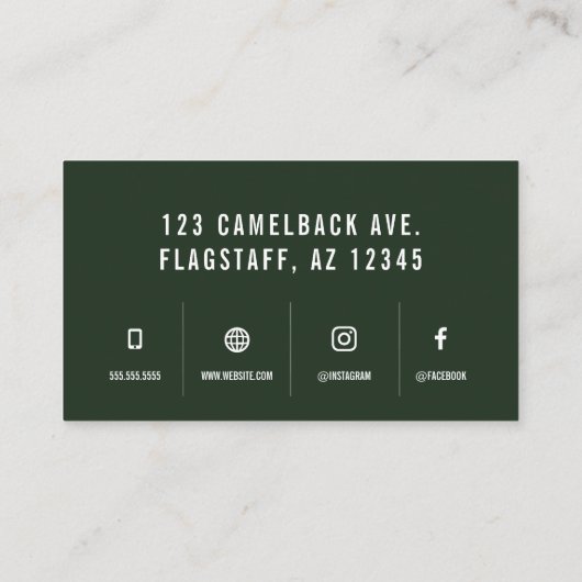 Moderne rustieke mannelijke berg outdoor goederen visitekaartje (Achterkant)