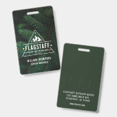 Moderne Rustieke Mannelijke Mountain Tree Arborist Badge (Voor- en achterkant)