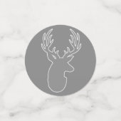 Moderne rustieke marine & grijze hertenpijlen confetti (Kleine voorkant)