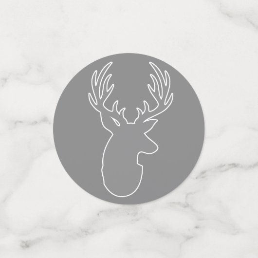 Moderne rustieke marine & grijze hertenpijlen confetti (Kleine voorkant)