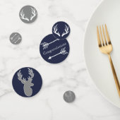 Moderne rustieke marine & grijze hertenpijlen confetti (Groep)