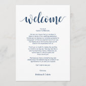 Moderne rustieke, marine, welkom en reisroute Kaar Programmakaart (Voorkant)