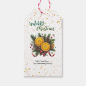 Moderne rustieke Natuur kerst Cadeaulabel (Voorkant)