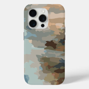 Moderne rustieke natuur kleuren organische vormen iPhone 15 pro case