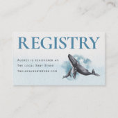 Moderne rustieke Oceaan Baby Registry Enclosure Ka Informatiekaartje (Voorkant)