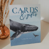 Moderne rustieke oceaan Baby shower Kaarten en ges Reclamebord Met Voetstuk