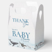 Moderne rustieke Ocean Baby shower Favor Box Bedankdoosjes (Geopend)
