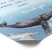 Moderne rustieke Ocean Diaper Raffle Baby shower t Poster (Hoek)