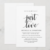 Moderne Rustieke Ontvangst voor Huwelijksvlucht Kaart (Voorkant / Achterkant)