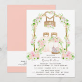 Moderne Rustieke Outdoor Waterverf Bloemige Trouwd Kaart (Voorkant / Achterkant)