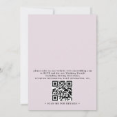 Moderne Rustieke Paarse Bloem Budget QR Code Huwel Kaart (Achterkant)