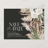 Moderne rustieke pampas eucalyptus botanische QR-c Aankondigingskaart (Voorkant)