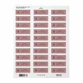 Moderne Rustieke Plaid Retouradreslabels Etiket (Full Sheet)