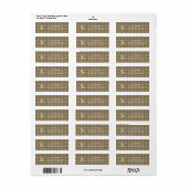 Moderne Rustieke Plaid Retouradreslabels Etiket (Full Sheet)