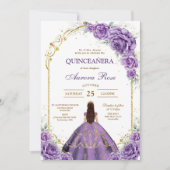 Moderne Rustieke Quinceanera Uitnodiging (Voorkant)