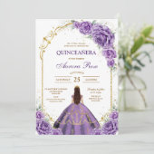 Moderne Rustieke Quinceanera Uitnodiging (Staand voorkant)